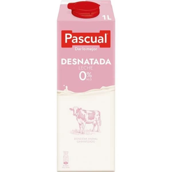 Leche desnatada PASCUAL, brik 1 litro - 1 l - Imagen del producto en Findit
