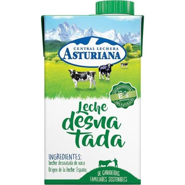 Leche desnatada ASTURIANA, brik 50 cl - 0.5 l - Imagen del producto en Findit