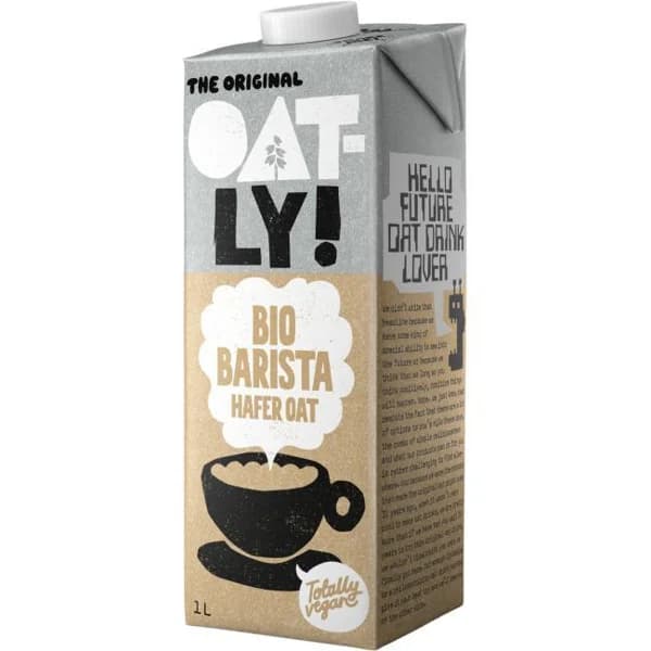 Bebida vegetal de avena barista bio OATLY, brik 1 litro - 1 l - Imagen del producto en Findit