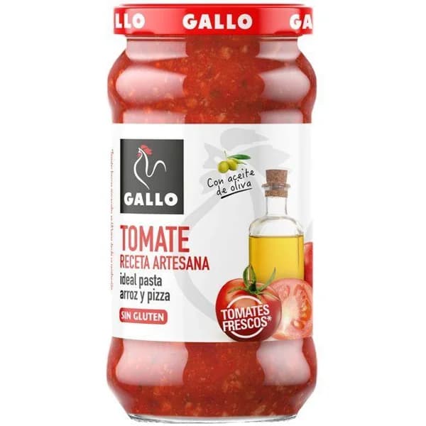 Salsa de tomate receta artesana GALLO, frasco 350 g - 0.35 kg - Imagen del producto en Findit