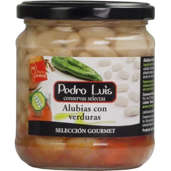Alubia blanca con verduras PEDRO LUIS, frasco 345 g - 0.35 kg - Imagen del producto en Findit