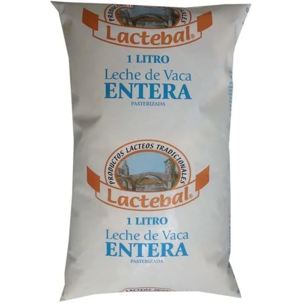 Leche Fresca Entera LACTEBAL, bolsa 1 litro - 1 ud - Imagen del producto en Findit