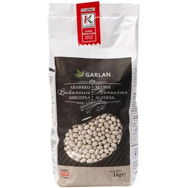 Alubia arrocina alavesa Eusko Label GARLAN, paquete 1 kg - 1 kg - Imagen del producto en Findit