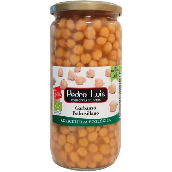 Garbanzo pedrosillano cocido eco PEDRO LUIS, frasco 500 g - 0.5 kg - Imagen del producto en Findit