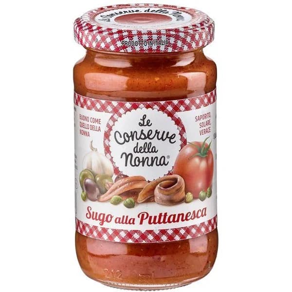 Sugo putanesca CONSERVA DE LA NONNA, frasco 190 g - 1 ud - Imagen del producto en Findit