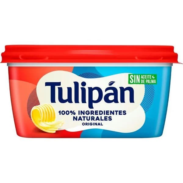 Margarina vegetal sin palma TULIPAN, tarrina 400 g - 0.4 kg - Imagen del producto en Findit