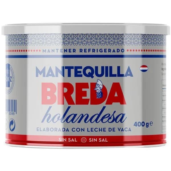 Mantequilla holandesa sin sal BREDA, lata 400 g - 0.4 kg - Imagen del producto en Findit