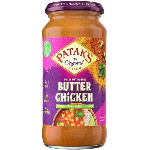 Salsa butter chicken PATAK'S, frasco 450 g - 0.45 kg - Imagen del producto en Findit