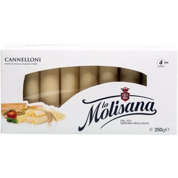 Pasta Cannelloni LA MOLISANA, paquete 250 g - 0.25 kg - Imagen del producto en Findit