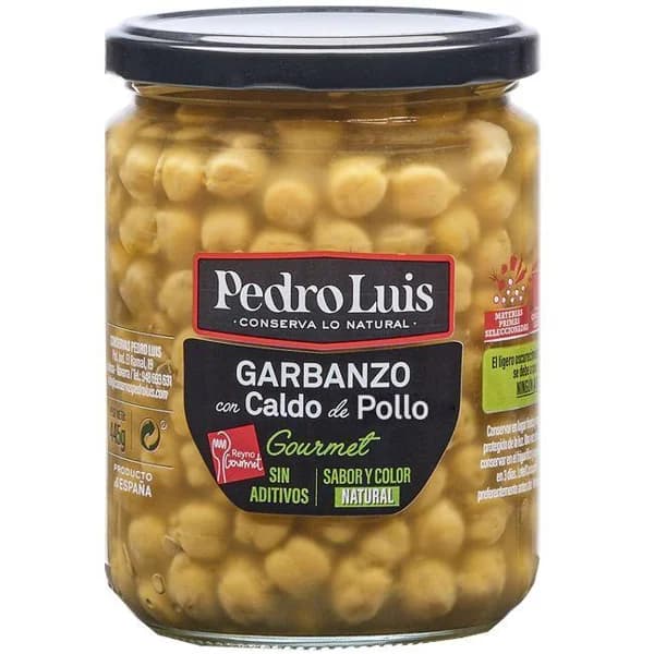 Garbanzo con caldo de pollo PEDRO LUIS, frasco 445 g - 0.45 kg - Imagen del producto en Findit