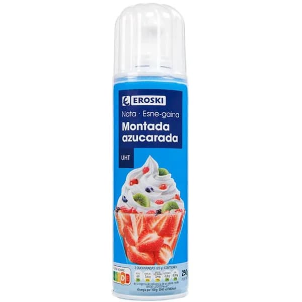 Nata EROSKI, spray 250 g - 0.25 kg - Imagen del producto en Findit