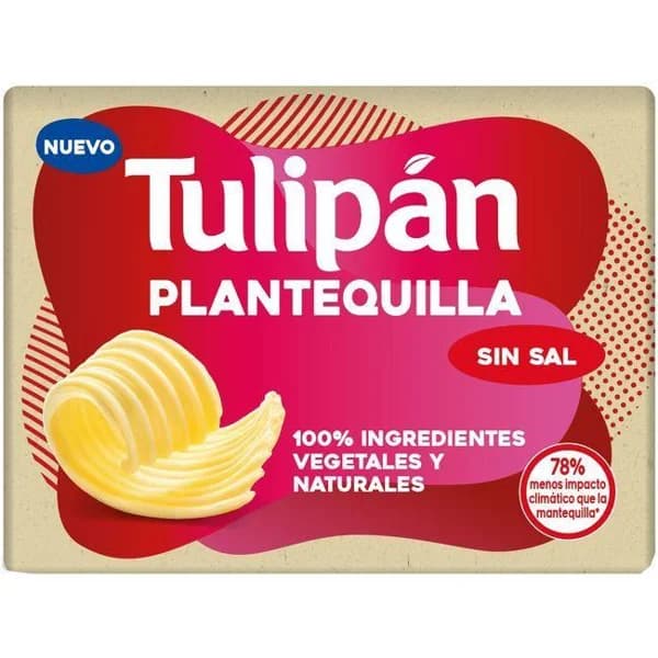Plantequilla untable sin sal TULIPAN, pastilla 250 g - 0.25 kg - Imagen del producto en Findit