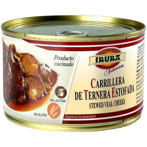 Carrilleras de ternera estofada IRURA, lata 425 g - 0.43 kg - Imagen del producto en Findit