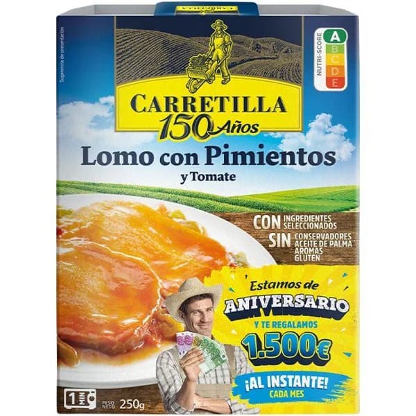 Lomo con pimientos CARRETILLA, bandeja 250 g - 0.25 kg - Imagen del producto en Findit