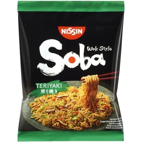 Fideos soba en salsa teriyaki NISSIN, sobre 110 g - 0.11 kg - Imagen del producto en Findit