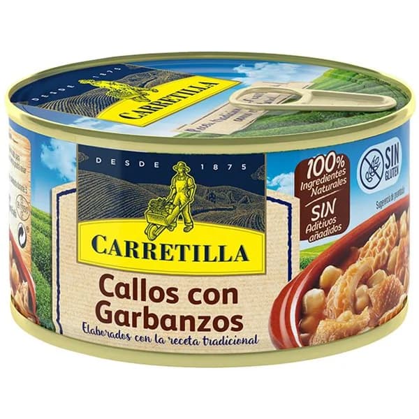 Callos con garbanzos CARRETILLA, lata 380 g - 0.38 kg - Imagen del producto en Findit