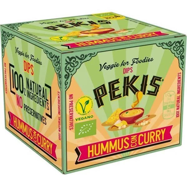 Hummus al curry eco PEKIS, tarrina 200 g - 0.2 kg - Imagen del producto en Findit