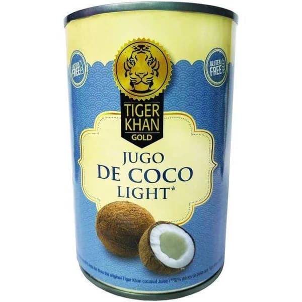 Leche de coco baja en grasa TIGER KHAN, lata 400 ml - 0.4 l - Imagen del producto en Findit