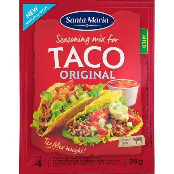 Sazonador organic para taco SANTA MARIA, sobre 28 g - 0.03 kg - Imagen del producto en Findit