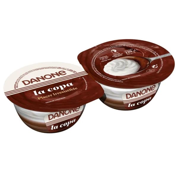 Copa de chocolate-nata DANONE, pack 2x110 g - 0.22 kg - Imagen del producto en Findit