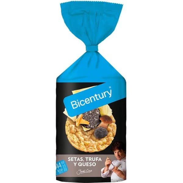 Tortitas de maíz, setas, trufa, queso BICENTURY, paquete 123,5 g - 0.12 kg - Imagen del producto en Findit