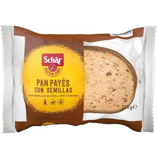 Pane payés con semillas sin gluten SCHAR, paquete 250 g - 0.25 kg - Imagen del producto en Findit