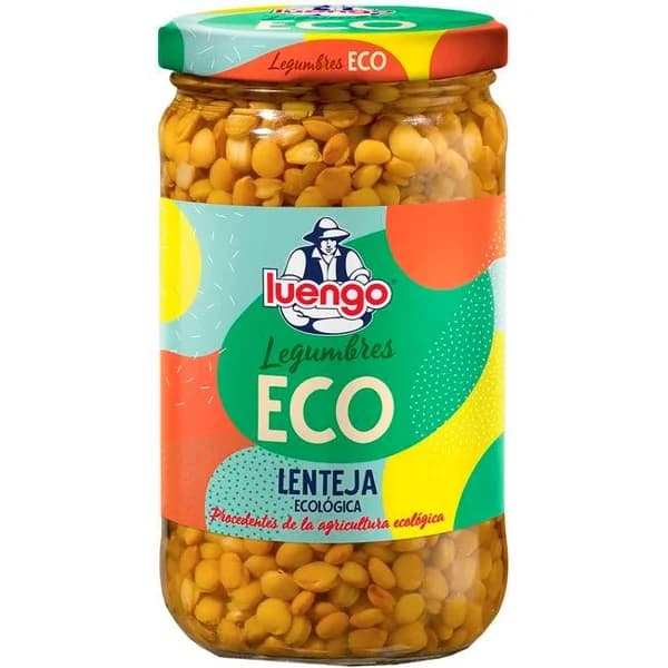 Lenteja cocida ecológica LUENGO, frasco 400 g - 0.4 kg - Imagen del producto en Findit