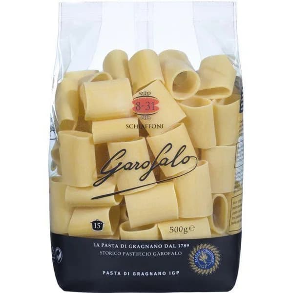 Pasta Schiaffoni GAROFALO, paquete 500 g - 0.5 kg - Imagen del producto en Findit