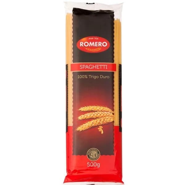 Spaguetti PASTAS ROMERO, paquete 500 g - 0.5 kg - Imagen del producto en Findit