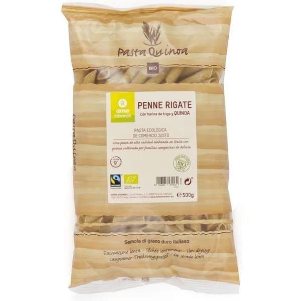 Penne rigate quinoa bio INTERMON OXFAM, paquete 500 g - 0.5 kg - Imagen del producto en Findit