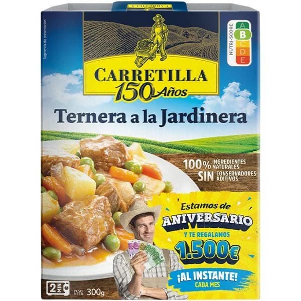 Ternera a la jardinera CARRETILLA, bandeja 275 g - 0.28 kg - Imagen del producto en Findit