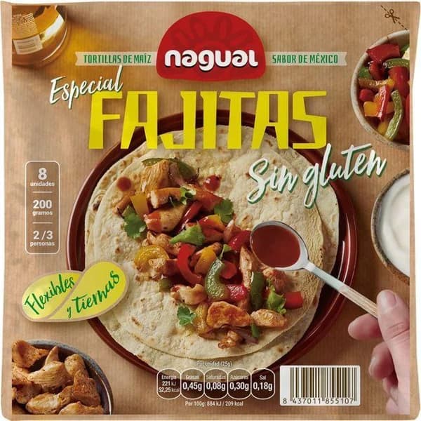 Tortilla de maíz NAGUAL, paquete 200 g - 0.2 kg - Imagen del producto en Findit