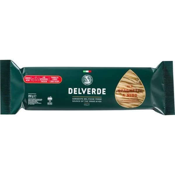 Spaghetti a nido DELVERDE, paquete 250 g - 0.25 kg - Imagen del producto en Findit