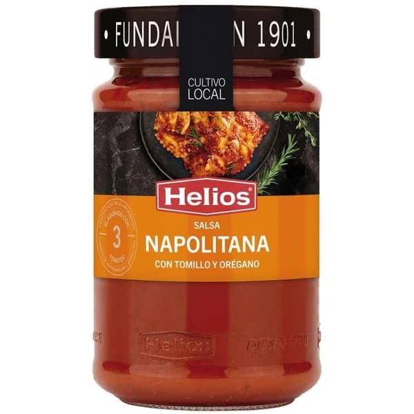 Salsa napolitana para pasta HELIOS, frasco 380 g - 0.38 kg - Imagen del producto en Findit