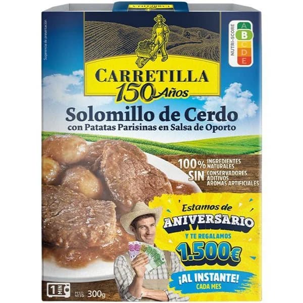 Solomillo de cerdo CARRETILLA, bandeja 300 g - 0.3 kg - Imagen del producto en Findit