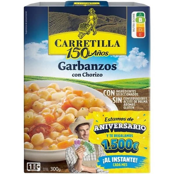 Garbanzos CARRETILLA, bandeja 300 g - 0.3 kg - Imagen del producto en Findit