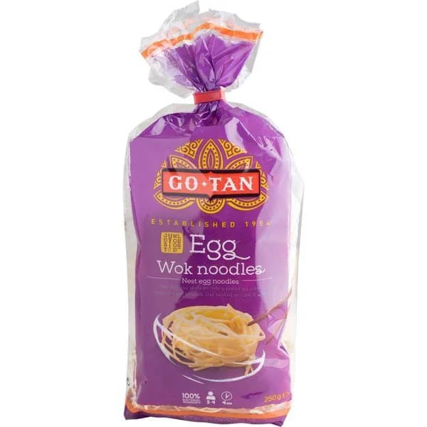 Wok egg noodles GO-TAN, paquete 250 g - 0.25 kg - Imagen del producto en Findit