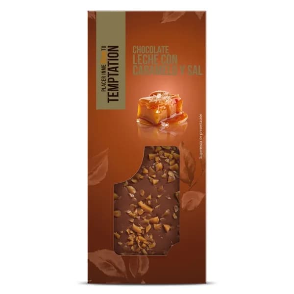 Chocolate con leche con caramelo y sal Temptation de Dia 100 g - 0.1 kg - Imagen del producto en Findit