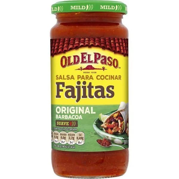 Salsa cocinar fajita OLD EL PASO, frasco 395 g - 0.39 kg - Imagen del producto en Findit