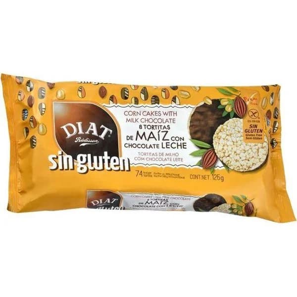 Tortitas maíz con chocolate con leche D. RADISSON, paquete 125 g - 0.13 kg - Imagen del producto en Findit