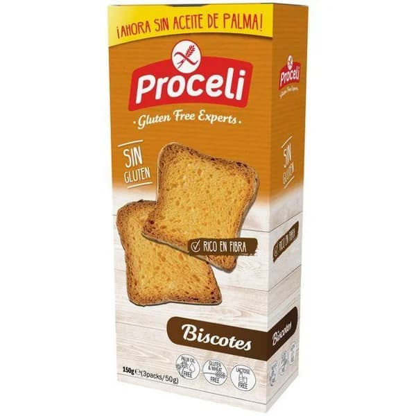Biscotes PROCELI, caja 150 g - 0.15 kg - Imagen del producto en Findit