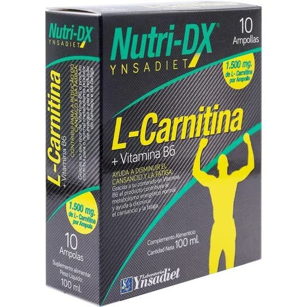 L-carnitina en ampollas NUTRI DX, caja 10 uds - 10 ud - Imagen del producto en Findit