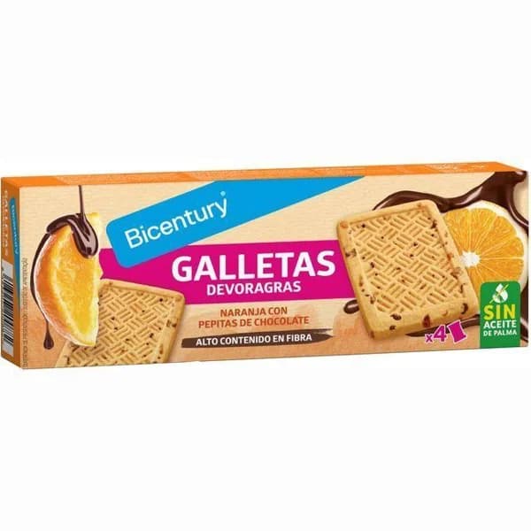 Galleta devoragrasas sabor naranja BICENTURY, caja 160 g - 0.16 kg - Imagen del producto en Findit