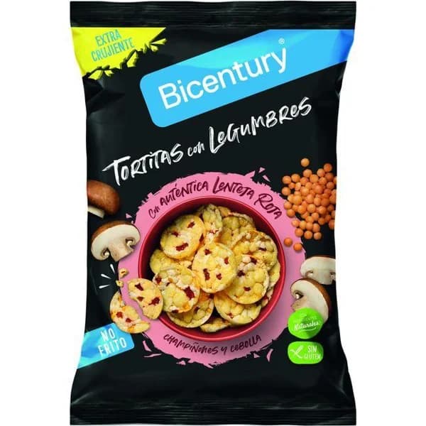 Tortita de legumbre, lenteja, champiñón BICENTURY, bolsa 60 g - 0.06 kg - Imagen del producto en Findit