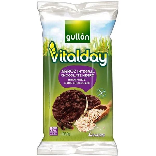 Tortitas de arroz-choco GULLÓN Vitalday, paquete 105 g - 0.1 kg - Imagen del producto en Findit