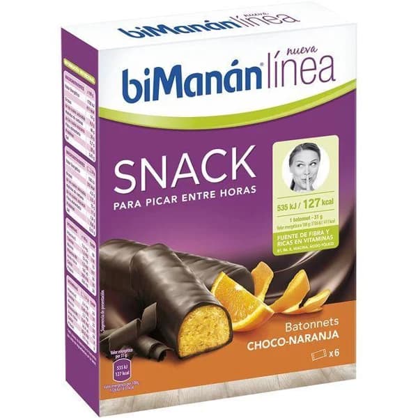 Barrita de chocolate-naranja BIMANANLINEA, caja 186 g - 0.19 kg - Imagen del producto en Findit