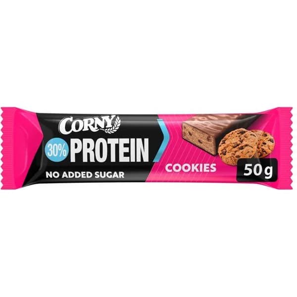 Barrita proteína sabor cookies 0% azúcares añadidos CORNY, 50 g - 0.05 kg - Imagen del producto en Findit