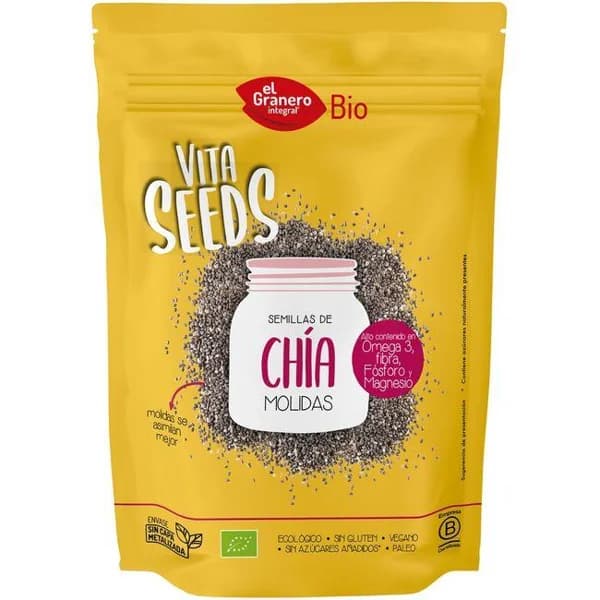 Vitaseeds semillas de chia molidas bio EL GRANERO, bolsa 200 g - 0.2 kg - Imagen del producto en Findit