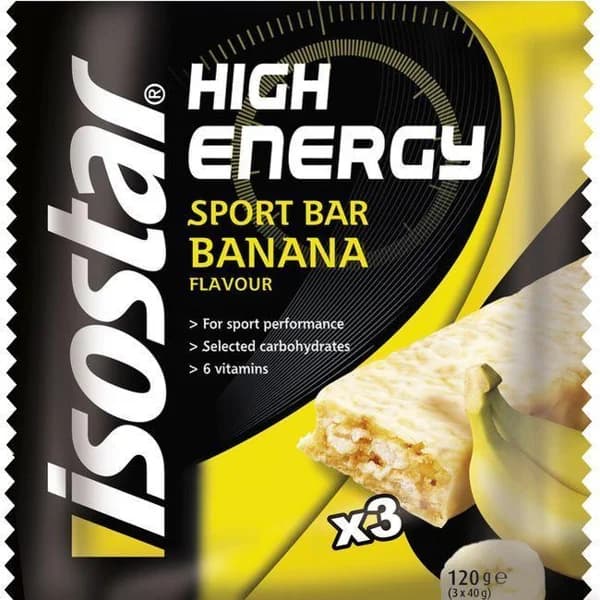Barra High Energy babana ISOSTAR, sobre 120 g - 0.12 kg - Imagen del producto en Findit