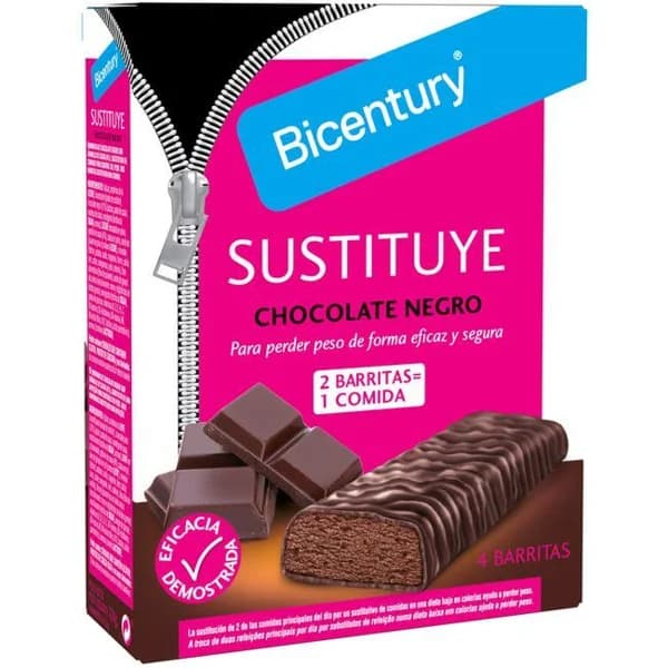 Barrita de chocolate negro SUSTITUYE, caja 128 g - 0.13 kg - Imagen del producto en Findit
